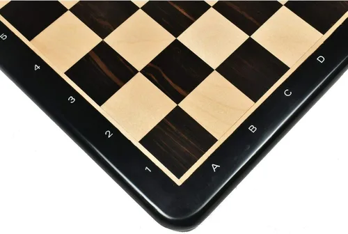 Vista 7 de RoyalChessMall - Tablero de ajedrez grande de madera maciza con incrustaciones de 17 pulgadas - Cuadrado de 1.772 in