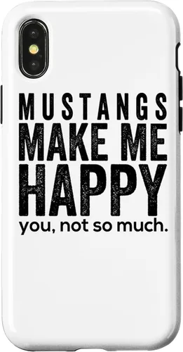 Vista 5 de Funda de regalo para iPhone 13 Pro Mustangs make me happy you not so much funny Horse