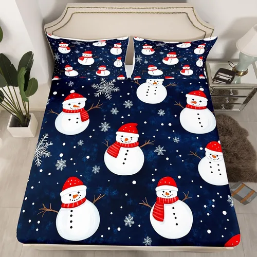 Vista 10 de Erosebridal Divertida sábana bajera ajustable de Halloween para niños, lindo juego de ropa de cama de calabaza fantasma, decoración de Halloween