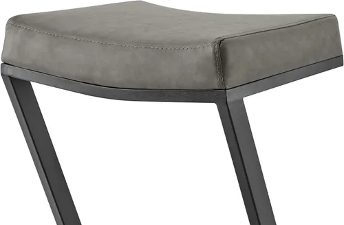 Vista 7 de Armen Living Atlantis Backless Faux Leather and Brushed Stainless Steel Bar Stool