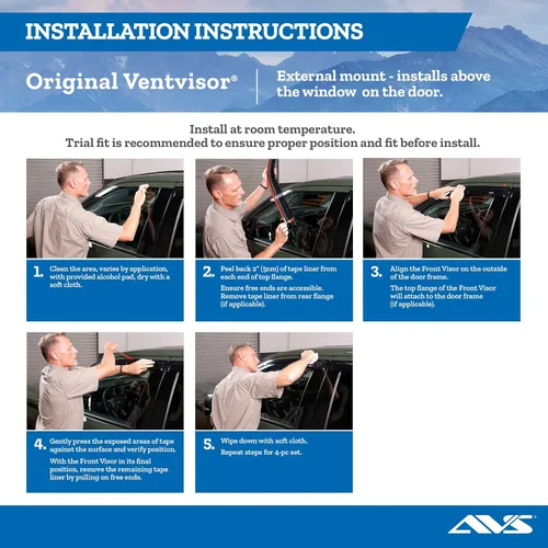 Vista 4 de Auto Ventshade 94632 Original Ventvisor deflectores vidrios, 4