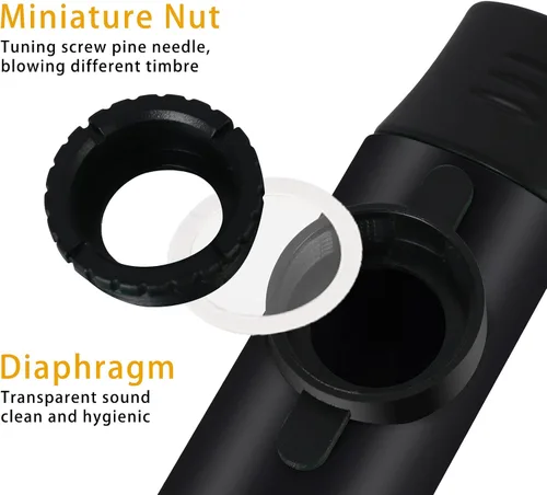 Vista 5 de RANMING Instrumento musical profesional Kazoo para adultos y amantes de la música, con 6 cañas adicionales para fiestas de cumpleaños, actuaciones