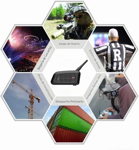 Vista 6 de EJEAS V4C Plus - Intercomunicador de árbitro profesional, sistema de comunicación de árbitro Bluetooth 5.1 con función de radio FM para deportes