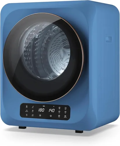Vista 11 de Auertech Secadora de ropa portátil de 1.5 pies cúbicos, secadora eléctrica de carga frontal de 850 W con tambor de acero inoxidable, perilla