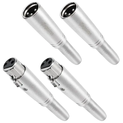 Vista 8 de Adaptador TRS Hembra de 1/4" a XLR Paquete de 2 - Conector TRS de 6.35mm 1/4" a XLR
