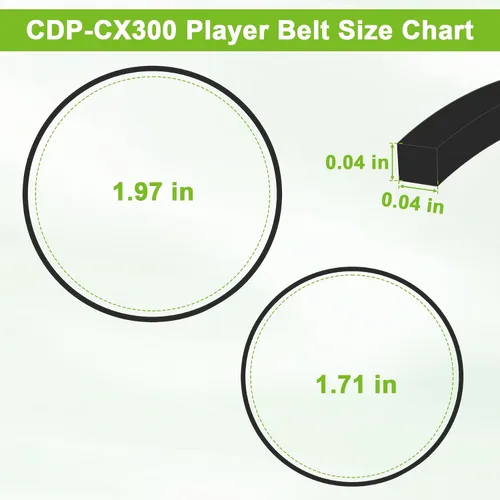 Vista 2 de superbobi 2 correas de transmisión y 1 correa de puerta para correas de reproductor de CD Sony 300 400 CDP-CX300 CDP-CX400