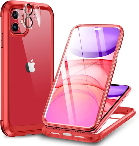 Vista 187 de Miracase - Funda magnética para iPhone 13 Pro Max de 6.7 pulgadas (compatible con MagSafe), transparente, completo, protector de pantalla de vidrio