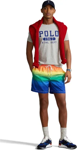 Vista 4 de POLO RALPH LAUREN Camiseta de cuello redondo con estampado Big Pony de ajuste clásico para hombre Andover Heather-royal