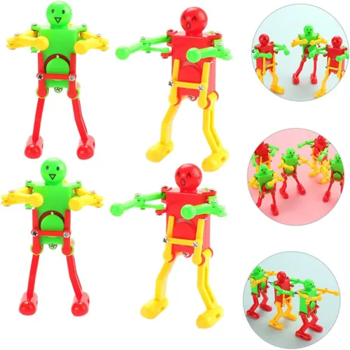 Vista 7 de CHILDWEET 4pcs Windup Dancing Robot para movimiento mecánico ligero divertido educativo sin batería requerida color aleatorio