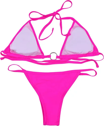 Vista 2 de Traje de baño de 2 piezas con cristales de diamantes brillantes para mujer, bikini sexy push up para fiestas, rave, club