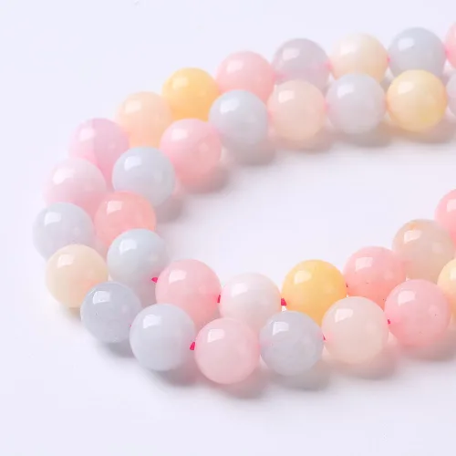 Vista 84 de 100 cuentas de piedra multicolor natural de 0.236 pulgadas (0.236 in), cuentas espaciadoras sueltas redondas para hacer pulseras, collares, aretes