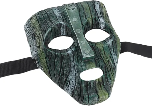 Vista 9 de Máscara de fiesta de terror, resistente y duradera, máscara de personaje de película verde para Navidad, Halloween, carnaval, actividades de Pascua