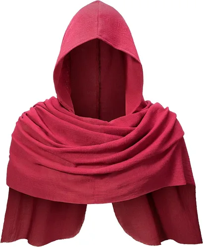 Vista 8 de Bufanda multifuncional con capucha renacentista medieval para adultos, para Halloween, cosplay, accesorios de disfraz