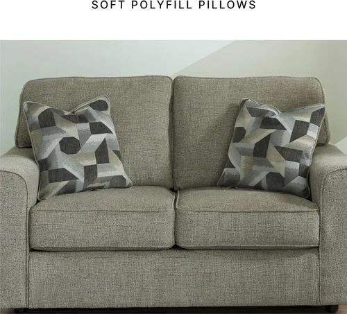Vista 10 de Signature Design by Ashley Cascilla Sofá biplaza casual, gris claro