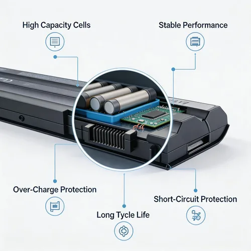 Vista 6 de 11.1V 65Wh 5800mah N3X1D M5Y0X 8858X T54FJ Batería de repuesto para laptop Dell Latitude E6540 E6440 E5530 E5430 E6520 E6420 M2880