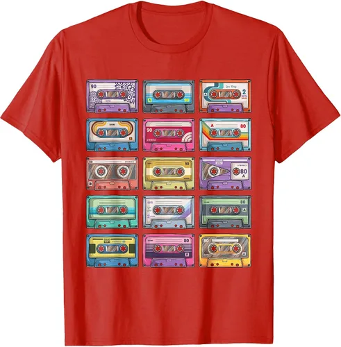 Vista 27 de Vintage Cassette Tapes Collection 80's 90's Music Mixtape T-Shirt Asphalt Grey