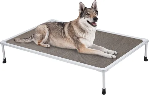 Vista 12 de [Usado] Veehoo Cama elevada para perros a prueba de masticaciones, cuna elevada para mascotas, malla transpirable, lavable y antideslizante para Azul