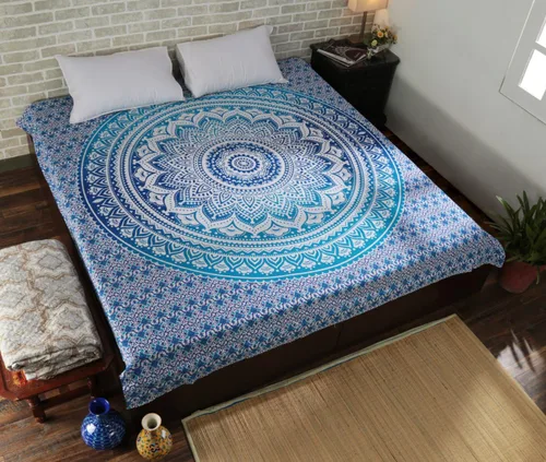 Vista 4 de RAJRANG - Tapiz de mandala grande para dormitorio y sala de estar, tapices de algodón para colgar en la pared