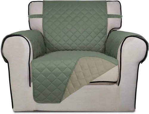 Vista 134 de PureFit - Funda de sofá acolchada reversible, protector de muebles impermeable, funda de sofá lavable con espuma antideslizante y correas elásticas