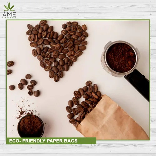 Vista 4 de AME D'ESSENCE (#1-25 piezas) Bolsas de papel kraft marrón reutilizables bolsas de comestibles gran bolsa de regalo, bolsas de compras reciclables
