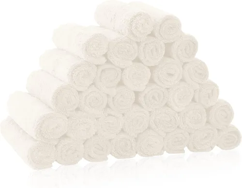 Vista 31 de Paquete de 16 toallitas para bebé - 10x10 pulgadas, vellón de coral - Paños de lavado extra absorbentes y suaves para recién nacidos, bebés y niños