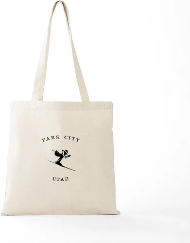 Vista 5 de CafePress Park City Utah Bolsa de esquí reutilizable de lona beige natural