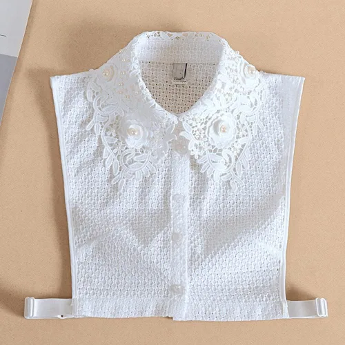 Vista 7 de Elegtiskas - Collar de media camisa desmontable para mujer y niña