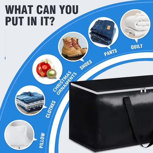 Vista 5 de BlissTotes Bolsas de mudanza, cajas de mudanza resistentes con cremalleras superiores y asas resistentes, bolsas de almacenamiento para ahorrar