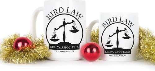 Vista 2 de Taza de regalo de la ley del pájaro tazas de café Charlie Kelly Bird Law Cups Sunny In Philadelphia Cup