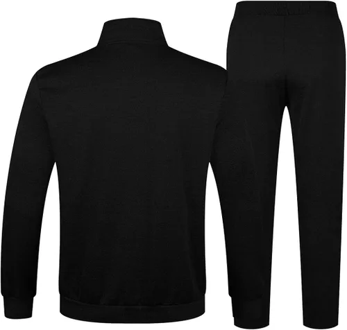 Vista 2 de YSENTO - Chándal para hombre, 2 piezas, chaqueta y pantalones, cremallera completa