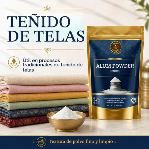 Vista 4 de Spice Magic - Polvo blanco de alumbre de 8 onzas, grado alimenticio para decapado y después del afeitado