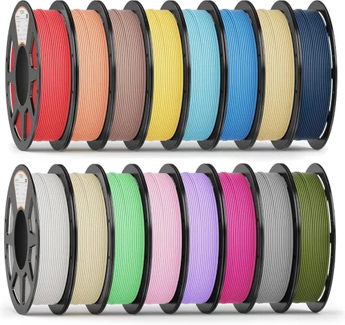 Vista 21 de YOOPAI Filamento PLA de 0.07 in, 8.82 oz PLA+ y paquete mate, 8 rollos Pla Bundle-250gx8-112040009