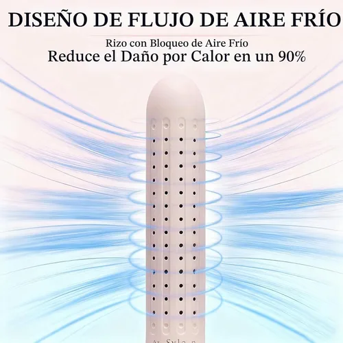 Vista 4 de Alisador y rizador de cabello 2 en 1, rizador de 1.25 pulgadas, color rosa