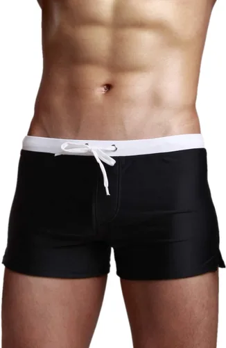 Vista 10 de TONLEN Traje de baño corto para hombre con bolsillo con cremallera Verde militar #2