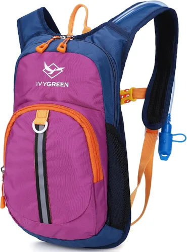 Vista 14 de Ivygreen Mochila de hidratación para niños, mochila de senderismo para niños o niñas con vejiga de agua de 1.5 L