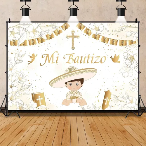 Vista 8 de Mi Bautizo - Telón de fondo de fotografía de flor de peonía azul, angel, primera comunión, bautismo, decoración de fiesta, bautizo, baby shower