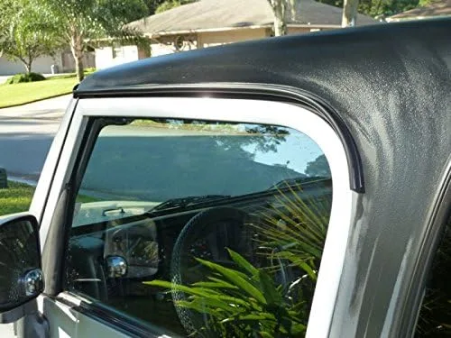 Vista 2 de Kit deflector de visera de canalón de protección de lluvia para ventana lateral automotriz DIY