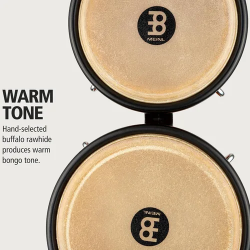 Vista 3 de Meinl Percussion FWB190AF Free Ride Series Bongos de madera, acabado de llama ámbar