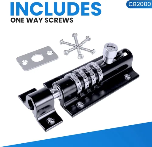 Vista 7 de Cerradura de combinación con cerrojo, negro, CB2000, de Combi-Bolt, CB2000-BLACK