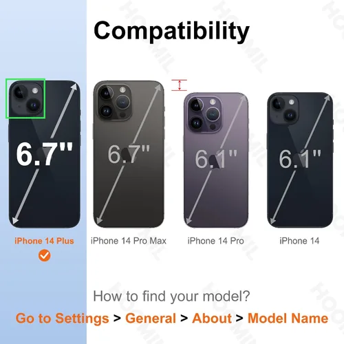 Vista 45 de HOOMIL Funda para iPhone 7 Plus/iPhone 8 Plus de 5.5 Pulgadas, sin amarillamiento, protección contra caídas, cubierta trasera dura transparente