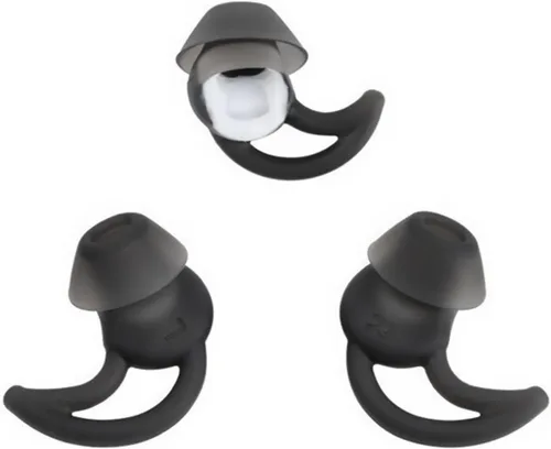 Vista 3 de 3 pares S/M/L de silicona de repuesto en el oído puntas de auricular Set auriculares para Bo-se QC20 QC20i SoundSport SIE2i IE2 IE3 Negro