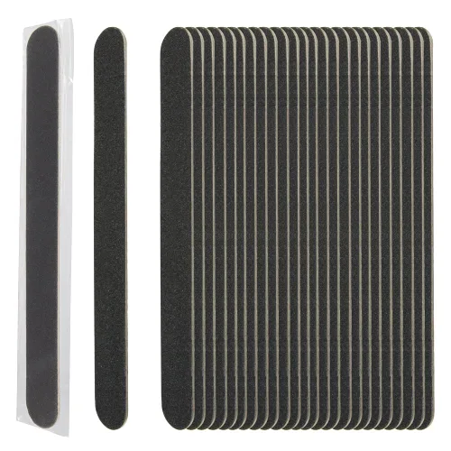 Vista 2 de ForPro Professional Collection Lima de uñas de madera, negro, grano 180/180, limas de uñas de manicura y pedicura de doble cara, 7 pulgadas de largo