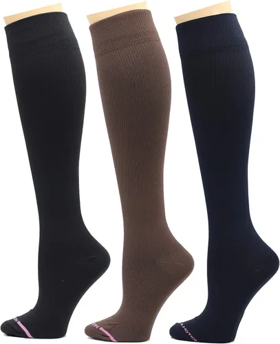 Vista 15 de Dr. Motion 3 pares de calcetines terapéuticos de compresión graduada para mujer