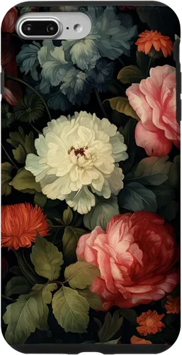 Vista 12 de Vintage Dark Flower Pattern Moody Floral Case for iPhone 16