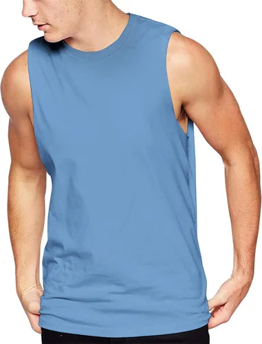 Vista 7 de Hat and Beyond Mens Active Muscle Tank Top Athletic Boxing Gym Workout Shirts 1TA01_negro
