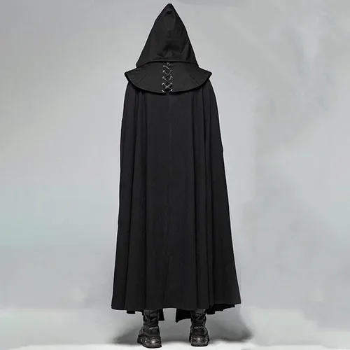 Vista 2 de SHOPESSA Capa medieval con capucha para mujer, talla grande, unisex, longitud completa, bata con capucha, cosplay, Halloween, capa de bruja