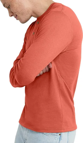 Vista 3 de Hanes Originals - Camiseta Henley de algodón de manga larga para hombre