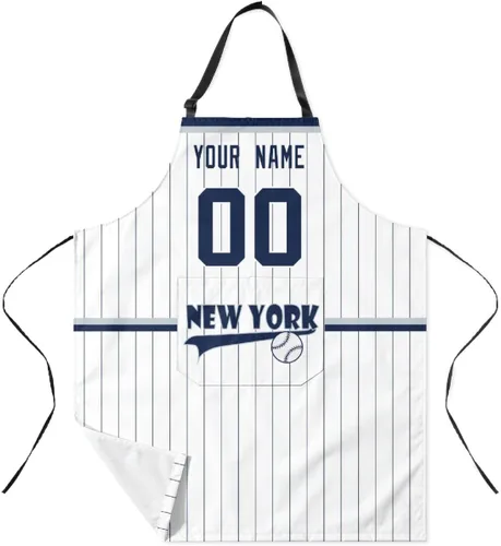 Vista 28 de ANTKING Custom Apron with Pocket Custom Any Name and Any Number Gifts for Dad Men Fans