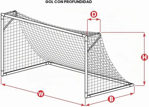 Vista 5 de Kwik Goal - Red de fútbol torcida de 0.118 in Blanco: 4 pies de alto x 6 pies de ancho