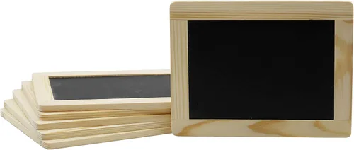 Vista 2 de Creative Hobbies® Pizarra sintética con marco de madera sin terminar de 4 x 6 pulgadas, caja de 24 pizarras